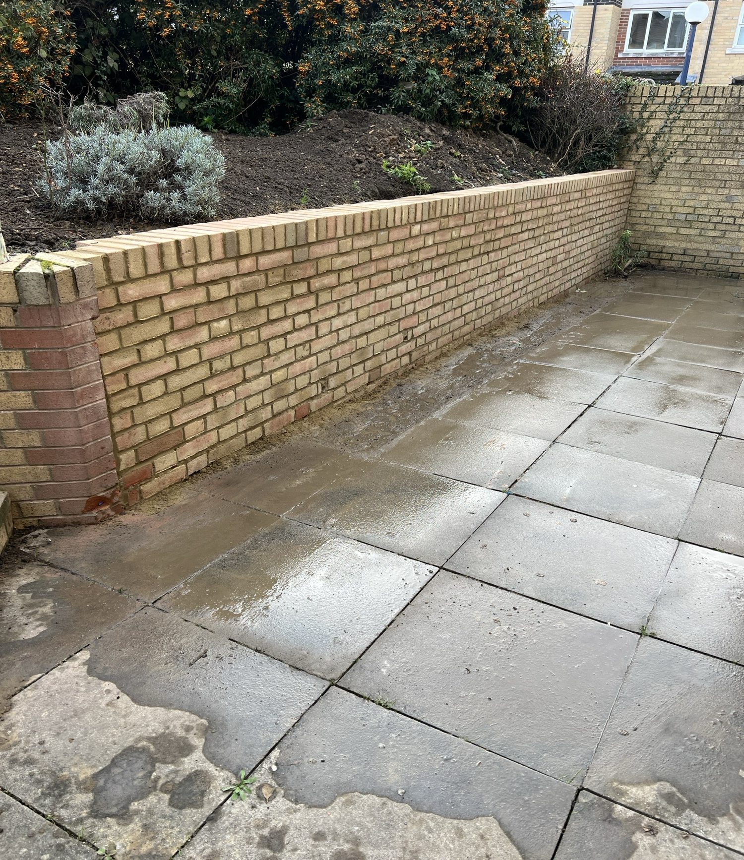 Completed brickwork and paving by Applewood Construction